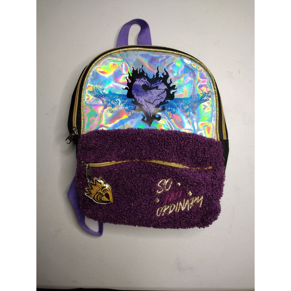 Disney Descendants 3 Backpack Purple Shimmer Plush So Not Ordinary Kids‎